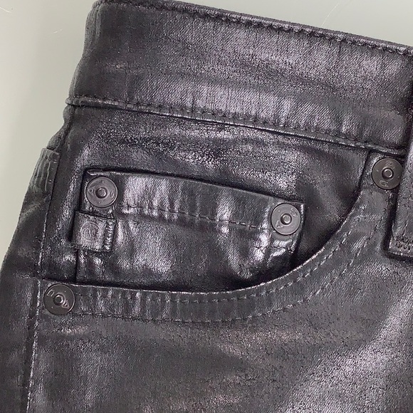 AG Adriano Goldschmied The Legging Super Skinny distressed Vegan Leather SZ 26 R - Picture 8 of 16